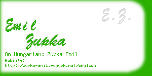 emil zupka business card